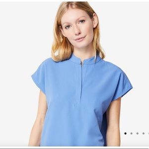 Rafaela Mandarin Collar Scrub Top XXS
